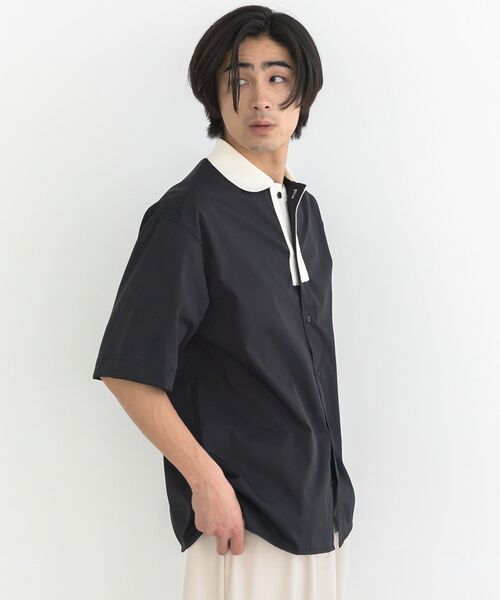 CRAFT STANDARD BOUTIQUE(クラフトスタンダードブティック)の「【クールドライ】バイカラーニット衿ポロシャツ(シャツ/ブラウス・メンズ・ホワイト/ブラウン/ブラック・M/L)」の7枚目の写真