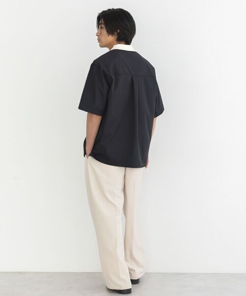 CRAFT STANDARD BOUTIQUE(クラフトスタンダードブティック)の「【クールドライ】バイカラーニット衿ポロシャツ(シャツ/ブラウス・メンズ・ホワイト/ブラウン/ブラック・M/L)」の12枚目の写真