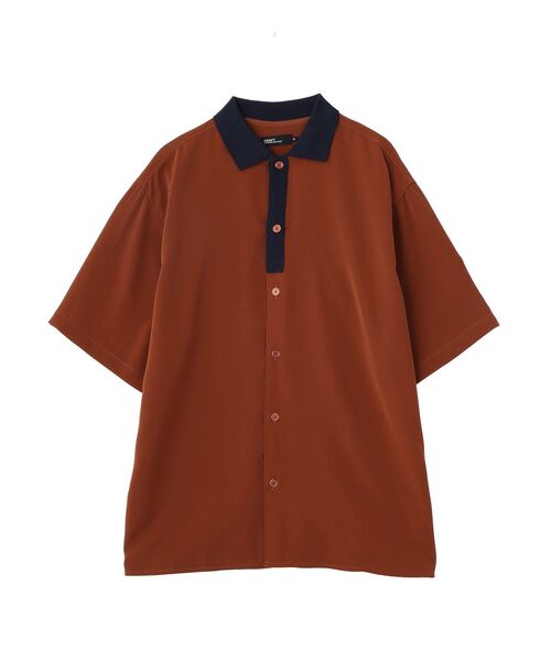 CRAFT STANDARD BOUTIQUE(クラフトスタンダードブティック)の「【クールドライ】バイカラーニット衿ポロシャツ(シャツ/ブラウス・メンズ・ホワイト/ブラウン/ブラック・M/L)」の19枚目の写真