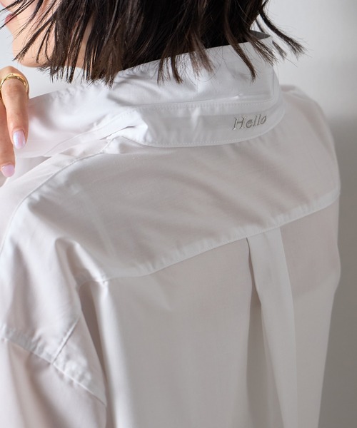 each(イーチ)の「オーバーサイズ刺繍シャツ(シャツ/ブラウス・レディース・ピンク/ホワイト/ブルー・FREE)」の22枚目の写真