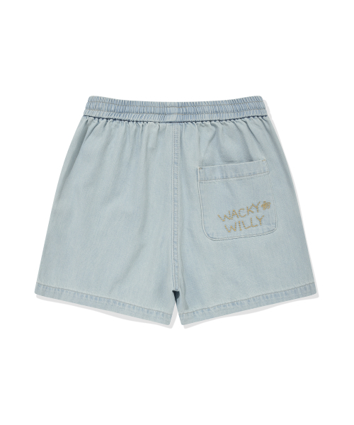 Wacky WiLLy（ワッキーウィリー）の「[26SS] ウィメンズイージーデニムショートパンツライトブルー（その他パンツ・レディース・その他・SMALL/MEDIUM）」の3枚目の写真