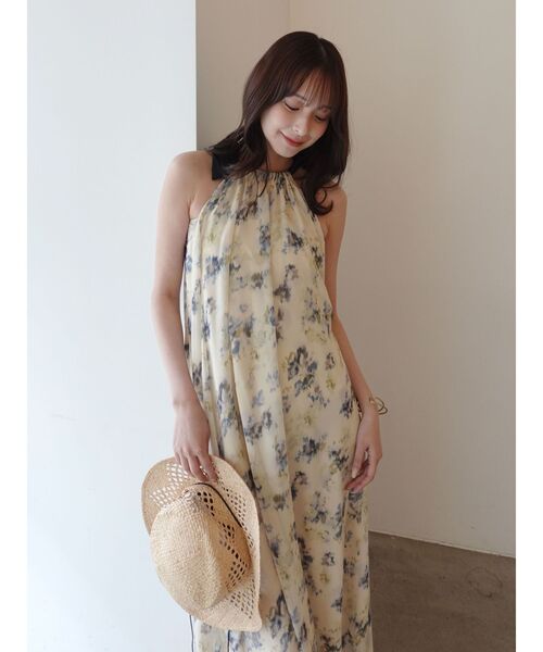 LAGUNAMOON（ラグナムーン）の「フローラルアメスリワンピース 【夏服】（ワンピース・レディース・レッド/イエロー・MEDIUM/SMALL）」の5枚目の写真