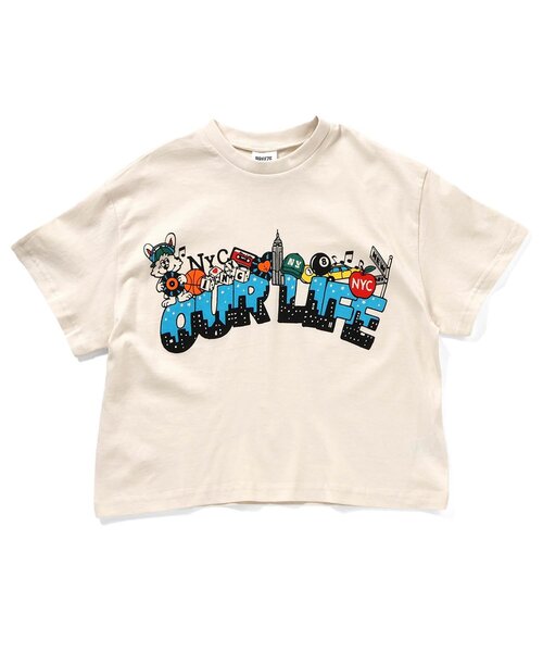 BREEZE（ブリーズ）の「【リンク】B NEWJACK グラフィック半袖Tシャツ（Tシャツ/カットソー・キッズ・オフホワイト/ブラック/エメラルド/アイボリー/ダークブラウン/ライム/レッド/オレンジ/ロイヤルブルー/ダークグリーン・90/110/150/130/140/160/120/100）」の17枚目の写真