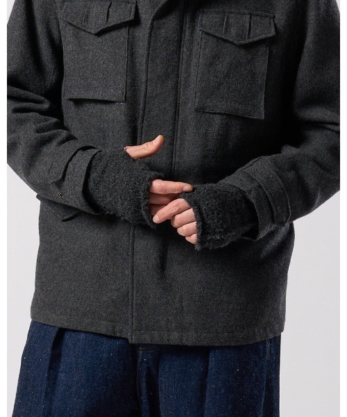 wjk（ダヴルジェイケイ）の「fancy yarn knit hand warmer（手袋・メンズ・ブラック/ホワイト/チャコールグレー・FREE）」の3枚目の写真