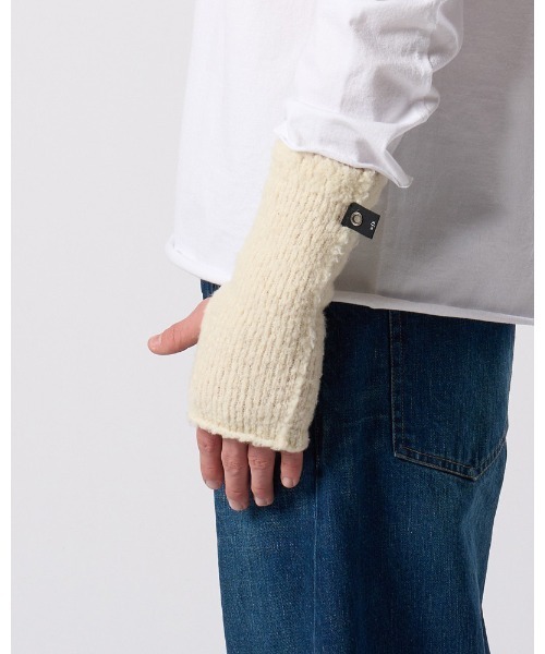 wjk（ダヴルジェイケイ）の「fancy yarn knit hand warmer（手袋・メンズ・ブラック/ホワイト/チャコールグレー・FREE）」の9枚目の写真