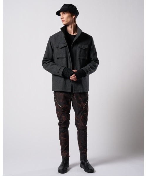 wjk（ダヴルジェイケイ）の「fancy yarn knit hand warmer（手袋・メンズ・ブラック/ホワイト/チャコールグレー・FREE）」の10枚目の写真