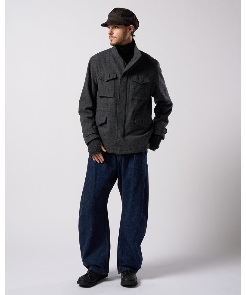 wjk（ダヴルジェイケイ）の「fancy yarn knit hand warmer（手袋・メンズ・ブラック/ホワイト/チャコールグレー・FREE）」の15枚目の写真