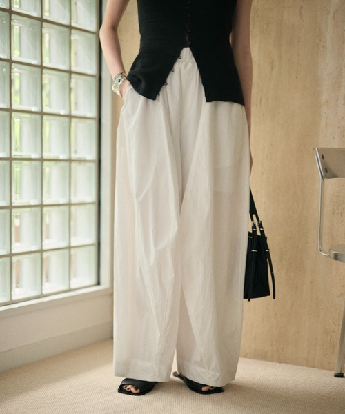 LAULEN(ローレン)の「cotton blend cocoon balloon pants /コットンブレンドコクーンバルーンパンツ(その他パンツ・レディース・ベージュ/ホワイト/ブラック・FREE)」の5枚目の写真