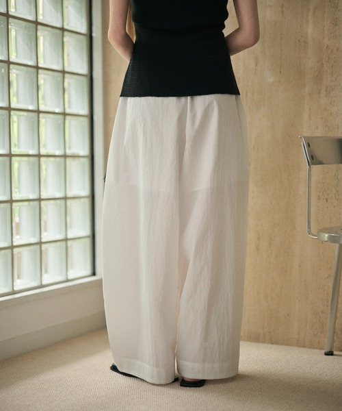 LAULEN(ローレン)の「cotton blend cocoon balloon pants /コットンブレンドコクーンバルーンパンツ(その他パンツ・レディース・ベージュ/ホワイト/ブラック・FREE)」の7枚目の写真
