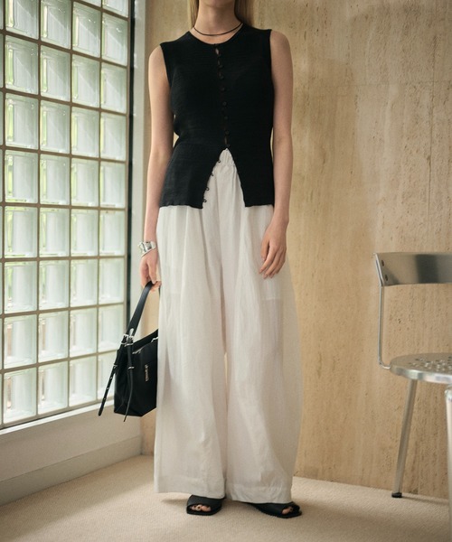 LAULEN(ローレン)の「cotton blend cocoon balloon pants /コットンブレンドコクーンバルーンパンツ(その他パンツ・レディース・ベージュ/ホワイト/ブラック・FREE)」の10枚目の写真