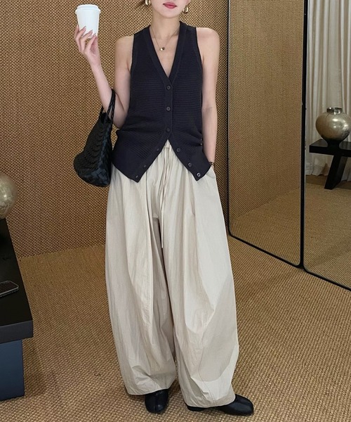 LAULEN(ローレン)の「cotton blend cocoon balloon pants /コットンブレンドコクーンバルーンパンツ(その他パンツ・レディース・ベージュ/ホワイト/ブラック・FREE)」の15枚目の写真