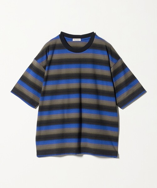 オンブレ ボーダー クルーネック Tシャツ