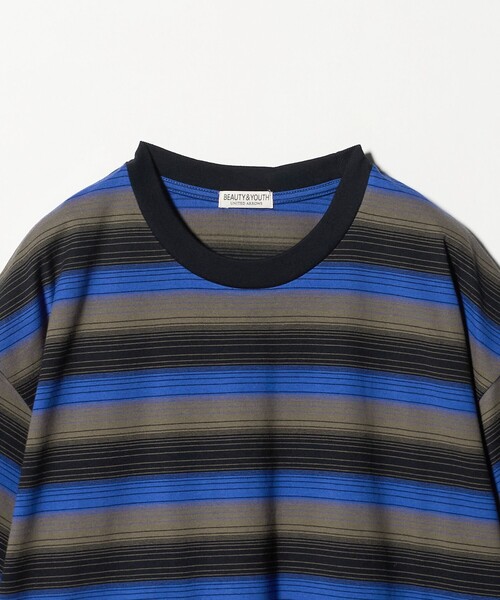 BEAUTY&YOUTH UNITED ARROWS(ビューティーアンドユースユナイテッドアローズ)の「オンブレ ボーダー クルーネック Tシャツ(Tシャツ/カットソー・メンズ・クリーム/ネイビー/ライトブルー・S/L/XL/M)」の13枚目の写真