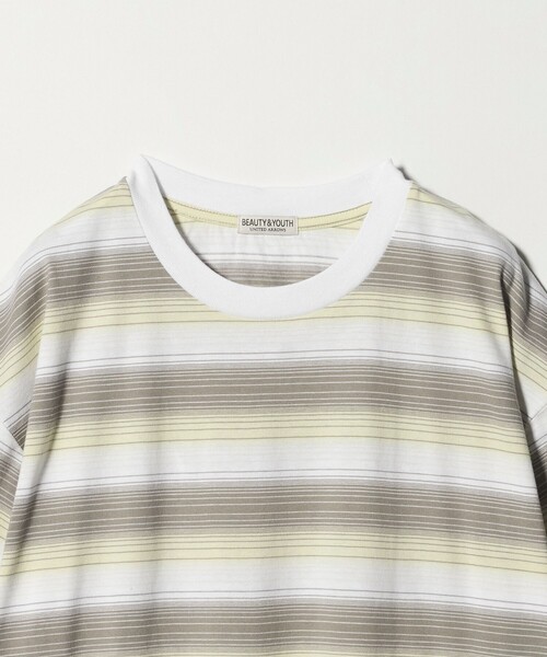 BEAUTY&YOUTH UNITED ARROWS(ビューティーアンドユースユナイテッドアローズ)の「オンブレ ボーダー クルーネック Tシャツ(Tシャツ/カットソー・メンズ・クリーム/ネイビー/ライトブルー・S/L/XL/M)」の16枚目の写真