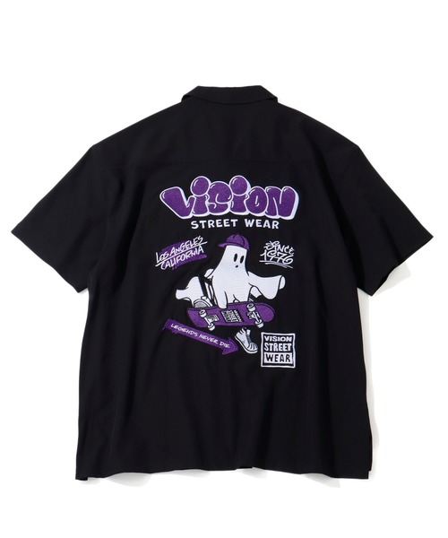 VISION STREET WEAR（ヴィジョンストリートウェア）の「【VISION STREET WEAR/ヴィジョン ストリート ウェア】アソート バックアートワークデザイン オープンカラーシャツ（シャツ/ブラウス・メンズ・ブラック系2/グリーン系1/アイボリー系2/ブラック系1/アイボリー系1/グリーン系2・M/L/LL）」の9枚目の写真