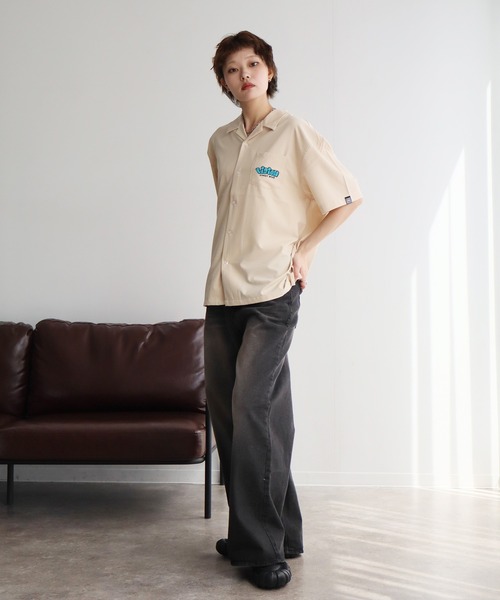 VISION STREET WEAR（ヴィジョンストリートウェア）の「【VISION STREET WEAR/ヴィジョン ストリート ウェア】アソート バックアートワークデザイン オープンカラーシャツ（シャツ/ブラウス・メンズ・ブラック系2/グリーン系1/アイボリー系2/ブラック系1/アイボリー系1/グリーン系2・M/L/LL）」の16枚目の写真
