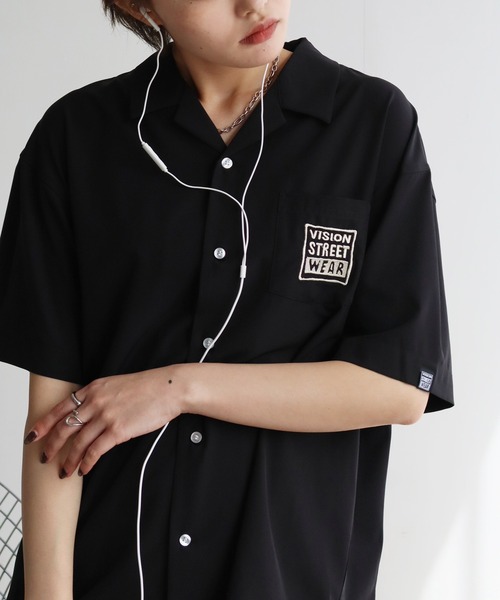VISION STREET WEAR（ヴィジョンストリートウェア）の「【VISION STREET WEAR/ヴィジョン ストリート ウェア】アソート バックアートワークデザイン オープンカラーシャツ（シャツ/ブラウス・メンズ・ブラック系2/グリーン系1/アイボリー系2/ブラック系1/アイボリー系1/グリーン系2・M/L/LL）」の21枚目の写真