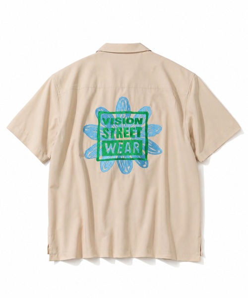 VISION STREET WEAR（ヴィジョンストリートウェア）の「【VISION STREET WEAR/ヴィジョン ストリート ウェア】アソート バックアートワークデザイン オープンカラーシャツ（シャツ/ブラウス・メンズ・ブラック系2/グリーン系1/アイボリー系2/ブラック系1/アイボリー系1/グリーン系2・M/L/LL）」の22枚目の写真