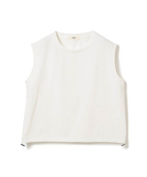 BEAMS HEART(ビームスハート)の「ドロスト ノースリーブ プルオーバー(Tシャツ/カットソー・レディース・オフホワイト/チャコールグレー/ブラウン・FREE)」の2枚目の写真
