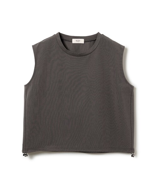 BEAMS HEART(ビームスハート)の「ドロスト ノースリーブ プルオーバー(Tシャツ/カットソー・レディース・オフホワイト/チャコールグレー/ブラウン・FREE)」の3枚目の写真