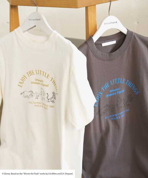 Firsthand（ファーストハンド）の「Firsthand/ファーストハンド 【Winnie-the-Pooh / くまのプーさん】フロントロゴ プリントTシャツ（Tシャツ/カットソー・レディース・オフホワイト/ダークブラウン・ﾌﾘ-）」の6枚目の写真