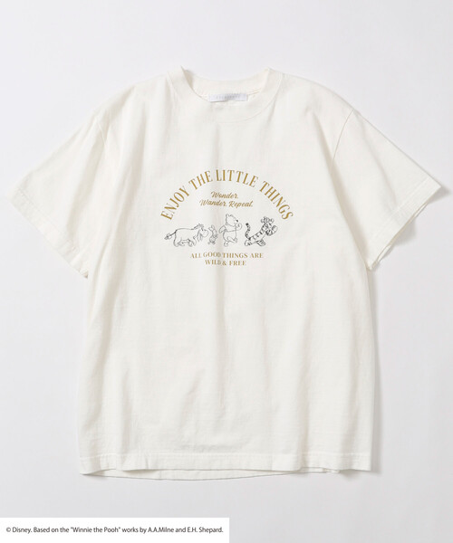 Firsthand（ファーストハンド）の「Firsthand/ファーストハンド 【Winnie-the-Pooh / くまのプーさん】フロントロゴ プリントTシャツ（Tシャツ/カットソー・レディース・オフホワイト/ダークブラウン・ﾌﾘ-）」の10枚目の写真