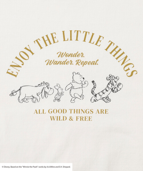 Firsthand（ファーストハンド）の「Firsthand/ファーストハンド 【Winnie-the-Pooh / くまのプーさん】フロントロゴ プリントTシャツ（Tシャツ/カットソー・レディース・オフホワイト/ダークブラウン・ﾌﾘ-）」の14枚目の写真