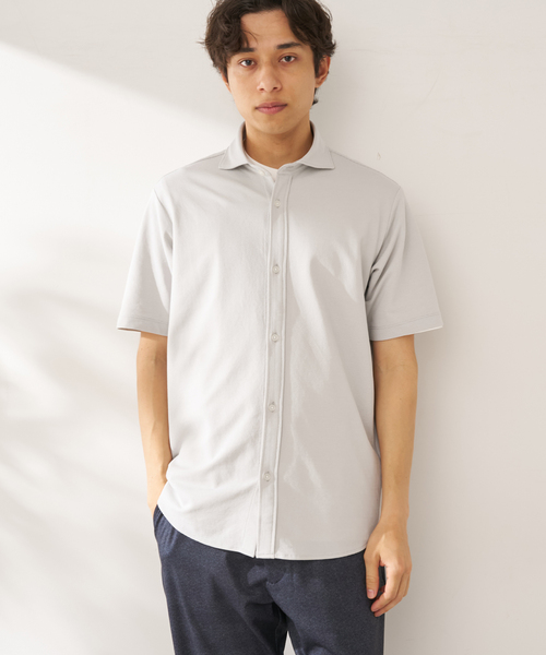 B.C STOCK(ベーセーストック)の「TC カノコ ショートスリーブシャツ(シャツ/ブラウス・メンズ・チャコールグレー/ネイビー/ブルー系その他・SMALL/MEDIUM/LARGE/X-LARGE)」の7枚目の写真