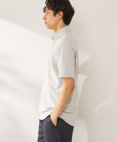 B.C STOCK(ベーセーストック)の「TC カノコ ショートスリーブシャツ(シャツ/ブラウス・メンズ・チャコールグレー/ネイビー/ブルー系その他・SMALL/MEDIUM/LARGE/X-LARGE)」の6枚目の写真