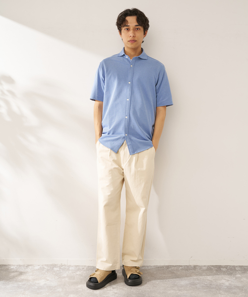 B.C STOCK(ベーセーストック)の「TC カノコ ショートスリーブシャツ(シャツ/ブラウス・メンズ・チャコールグレー/ネイビー/ブルー系その他・SMALL/MEDIUM/LARGE/X-LARGE)」の22枚目の写真