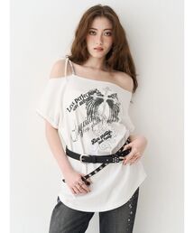 EVRIS | モチーフワンショルダーグラフィックトップス(Tシャツ/カットソー)