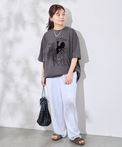 JOURNAL STANDARD(ジャーナルスタンダード)の「別注【GAKU*JS】TEE(Tシャツ/カットソー・レディース・グレー/ブラック系その他/ブラックミックス/ボルドー/ホワイト系その他/ホワイト・FREE)」の7枚目の写真