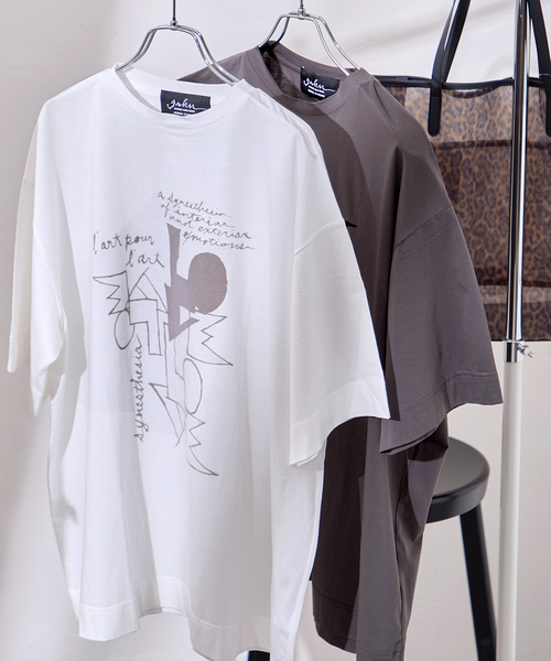JOURNAL STANDARD(ジャーナルスタンダード)の「別注【GAKU*JS】TEE(Tシャツ/カットソー・レディース・グレー/ブラック系その他/ブラックミックス/ボルドー/ホワイト系その他/ホワイト・FREE)」の21枚目の写真