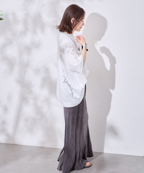 JOURNAL STANDARD(ジャーナルスタンダード)の「別注【GAKU*JS】TEE(Tシャツ/カットソー・レディース・グレー/ブラック系その他/ブラックミックス/ボルドー/ホワイト系その他/ホワイト・FREE)」の22枚目の写真