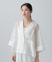 LEPSIM | オーガンジー刺繍5分袖ジャケット 643499(その他アウター)
