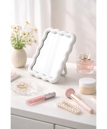 Bling Leads（ブリングリーズ）の「【Bls】【ZA】【Bling Leads】波型 パステル デスクミラー（ミラー）」