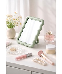 Bling Leads（ブリングリーズ）の「【Bls】【ZA】【Bling Leads】波型 パステル デスクミラー（ミラー）」