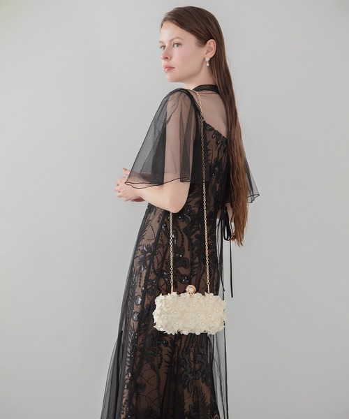Leja(レジャ)の「【LEJA】スパンコール3Dフラワーパールビジュークラッチバッグ結婚式 パーティー 成人式 二次会 同窓会 お呼ばれ オケージョン 20代 30代(ハンドバッグ・レディース・ホワイト/ブラック/シルバー・FREE)」の7枚目の写真