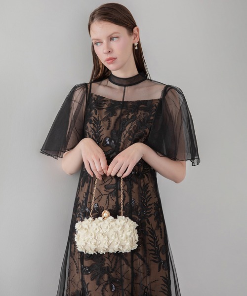 Leja(レジャ)の「【LEJA】スパンコール3Dフラワーパールビジュークラッチバッグ結婚式 パーティー 成人式 二次会 同窓会 お呼ばれ オケージョン 20代 30代(ハンドバッグ・レディース・ホワイト/ブラック/シルバー・FREE)」の5枚目の写真