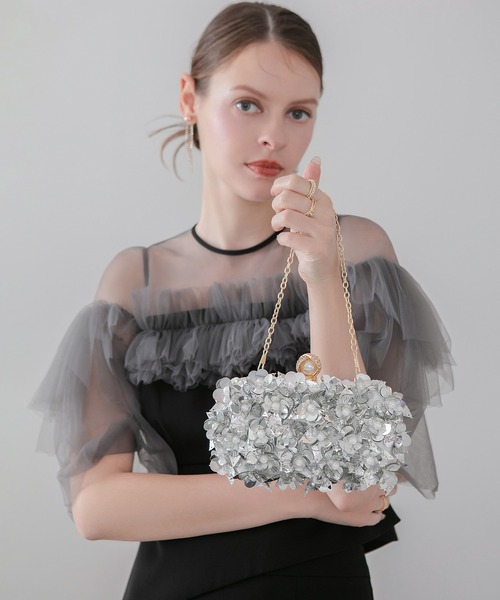 Leja(レジャ)の「【LEJA】スパンコール3Dフラワーパールビジュークラッチバッグ結婚式 パーティー 成人式 二次会 同窓会 お呼ばれ オケージョン 20代 30代(ハンドバッグ・レディース・ホワイト/ブラック/シルバー・FREE)」の20枚目の写真