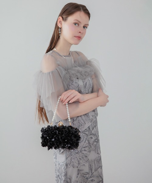 Leja(レジャ)の「【LEJA】スパンコール3Dフラワーパールビジュークラッチバッグ結婚式 パーティー 成人式 二次会 同窓会 お呼ばれ オケージョン 20代 30代(ハンドバッグ・レディース・ホワイト/ブラック/シルバー・FREE)」の13枚目の写真