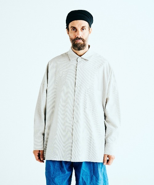 BASISBROEK(バシスブルック)の「VAKEN -STRIPE-(シャツ/ブラウス・メンズ・ブラック・2/1)」の5枚目の写真