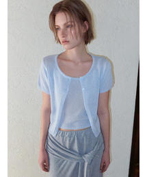 Two Button Cardigan SET, Light Blue