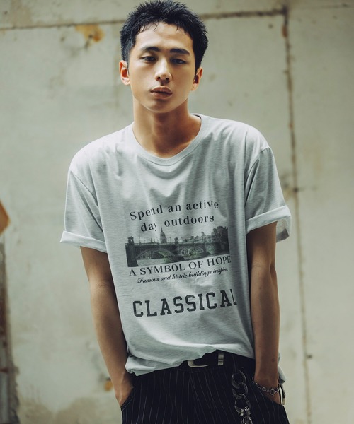 Bleme(ブレム)の「ヴィンテージグラフィック メランジ ソフトTシャツ(Tシャツ/カットソー・メンズ・グレー/オートミール・M/S/XL/L)」の20枚目の写真