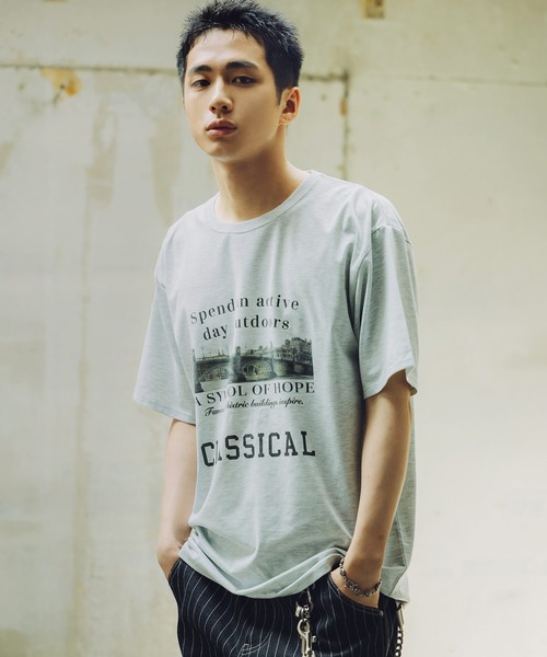 Bleme(ブレム)の「ヴィンテージグラフィック メランジ ソフトTシャツ(Tシャツ/カットソー・メンズ・グレー/オートミール・M/S/XL/L)」の22枚目の写真