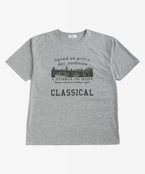 Bleme(ブレム)の「ヴィンテージグラフィック メランジ ソフトTシャツ(Tシャツ/カットソー・メンズ・グレー/オートミール・M/S/XL/L)」の4枚目の写真