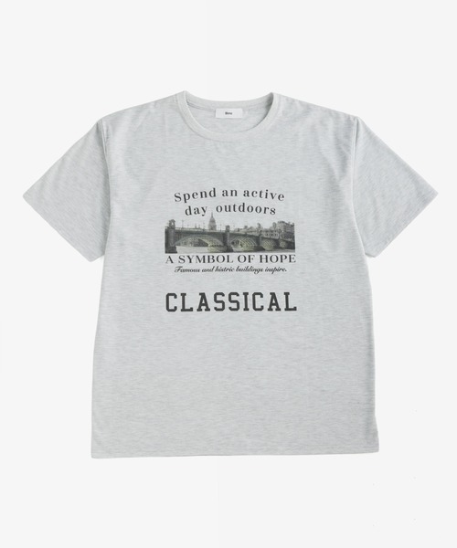 Bleme(ブレム)の「ヴィンテージグラフィック メランジ ソフトTシャツ(Tシャツ/カットソー・メンズ・グレー/オートミール・M/S/XL/L)」の5枚目の写真
