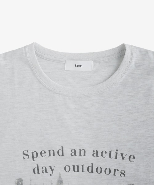 Bleme(ブレム)の「ヴィンテージグラフィック メランジ ソフトTシャツ(Tシャツ/カットソー・メンズ・グレー/オートミール・M/S/XL/L)」の7枚目の写真