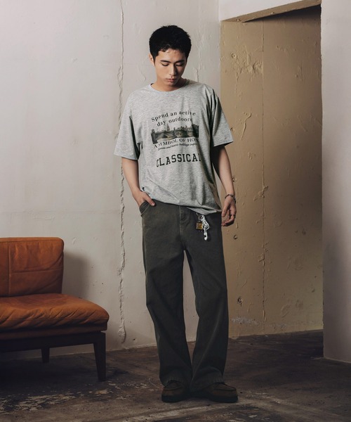 Bleme(ブレム)の「ヴィンテージグラフィック メランジ ソフトTシャツ(Tシャツ/カットソー・メンズ・グレー/オートミール・M/S/XL/L)」の12枚目の写真