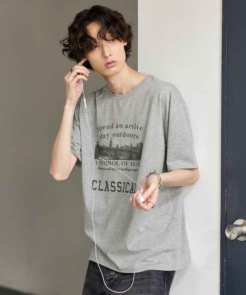 Bleme(ブレム)の「ヴィンテージグラフィック メランジ ソフトTシャツ(Tシャツ/カットソー・メンズ・グレー/オートミール・M/S/XL/L)」の14枚目の写真